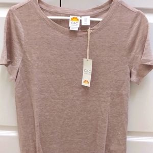 C&C California 100% Linen Top